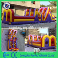 Curso de obstáculo inflable adulto caliente, inflables interactivos, obstáculo inflable bouncy para la venta